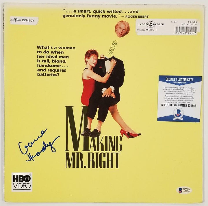 GLENNE HEADLY Signed Making Mr. Right Laser Disc Cover Auto ~ Beckett BAS COA
