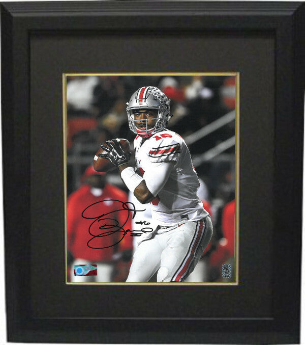 JT Barrett signed Ohio State Buckeyes 11x14 Photo Framed #16 - Barrett Auth Holo