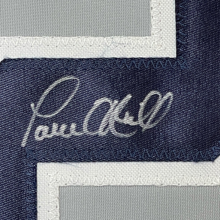 FRAMED Autographed/Signed PAUL O'NEILL 33x42 New York Grey Jersey JSA COA Auto