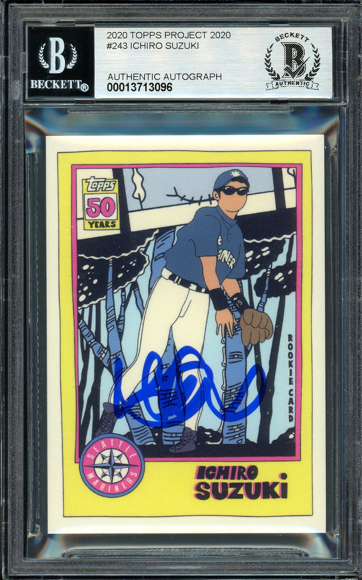 Ichiro Suzuki Auto Topps Project 2020 Fucci Card 243 Mariners Sig 10 /10 Beckett