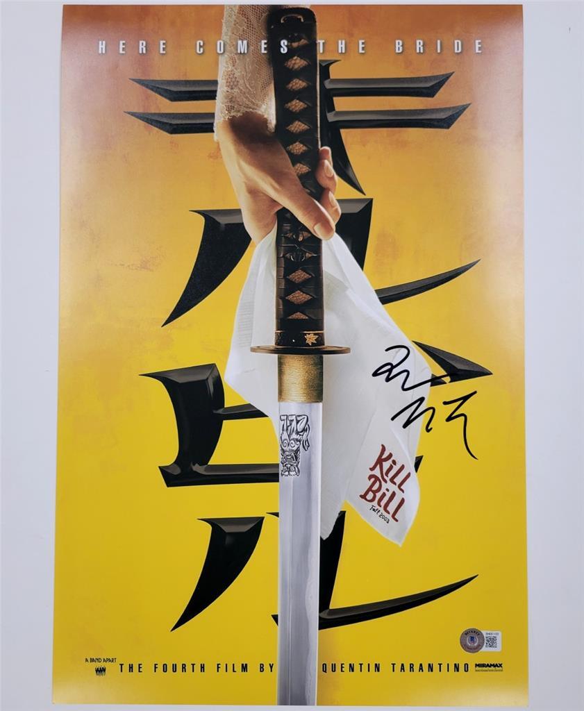 Quentin Tarantino signed Kill Bill 12x18 Movie Poster photo B ~ Beckett BAS Holo