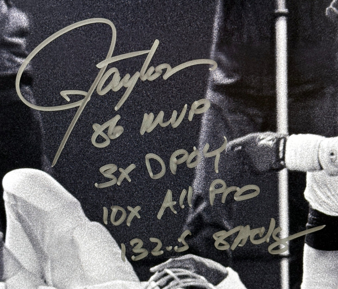 Lawrence Taylor signed New York Giants 4 Stat 16x20 Photo /56- Framed - Steiner
