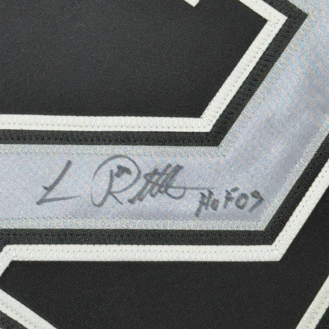 Framed Signed Luc Robitaille HOF 09 35x39 LA Black Jersey JSA COA