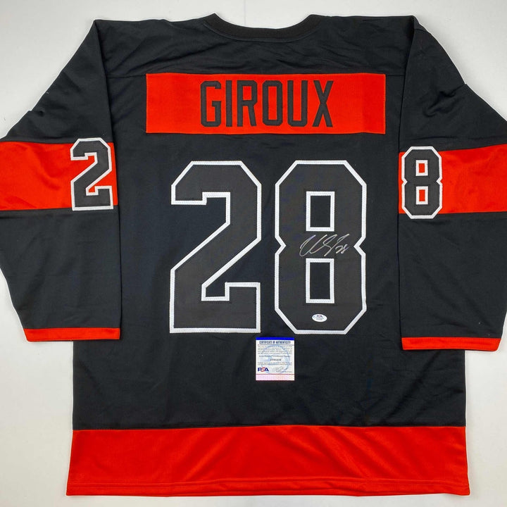 Autographed/Signed Claude Giroux Philadelphia Black Jersey PSA/DNA COA