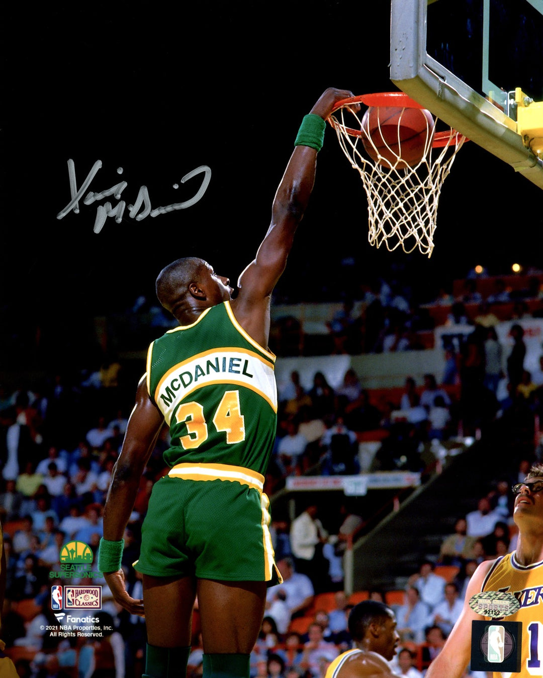 Xavier McDaniel Signed Framed 8x10 Photo Seattle Supersonics MCS Holo