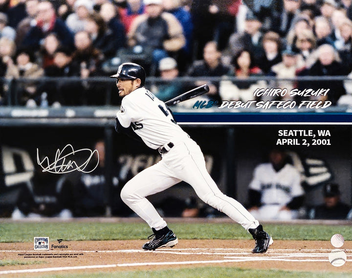 Ichiro Suzuki Autographed Signed 16x20 Photo Seattle Mariners MLB Debut IS Holo
