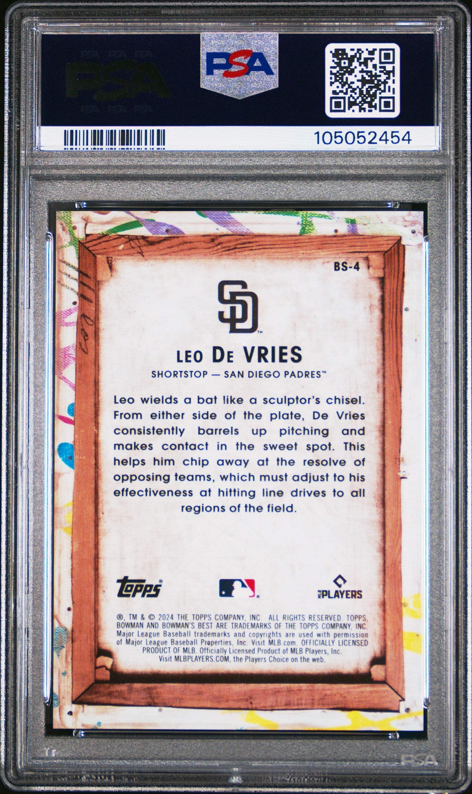 Graded 2024 Bowmans Best Leo De Vries #BS4 Showpieces RC Baseball Card PSA 10