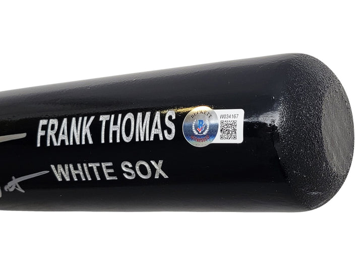 Frank Thomas Auto Black Grey Rawlings Game Model Bat White Sox Big Hurt Beckett