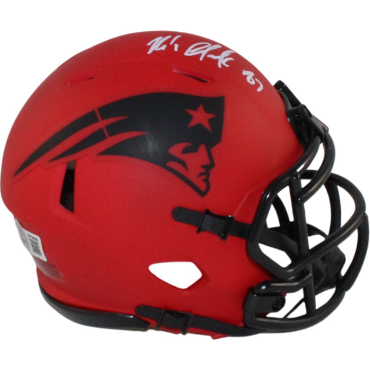 Rob Gronkowski Autographed New England Patriots Rave Mini Helmet Beckett 54754