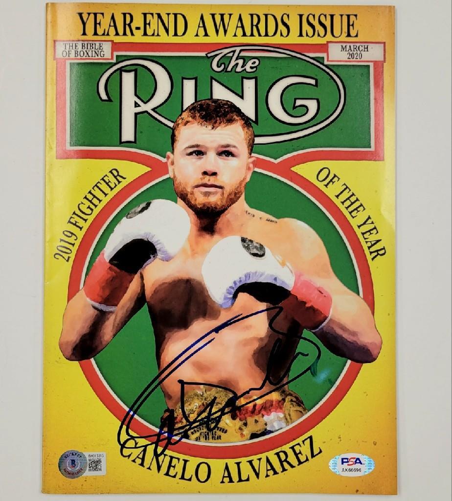 Saul Canelo Alvarez signed The Ring Magazine autograph (A) ~ Beckett BAS holo