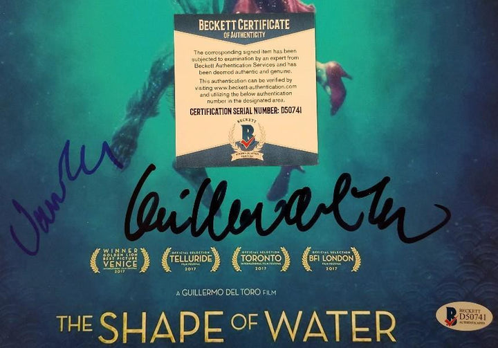 GUILLERMO DEL TORO + VANESSA TAYLOR Shape of Water 11x14 Photo 1 Beckett BAS COA
