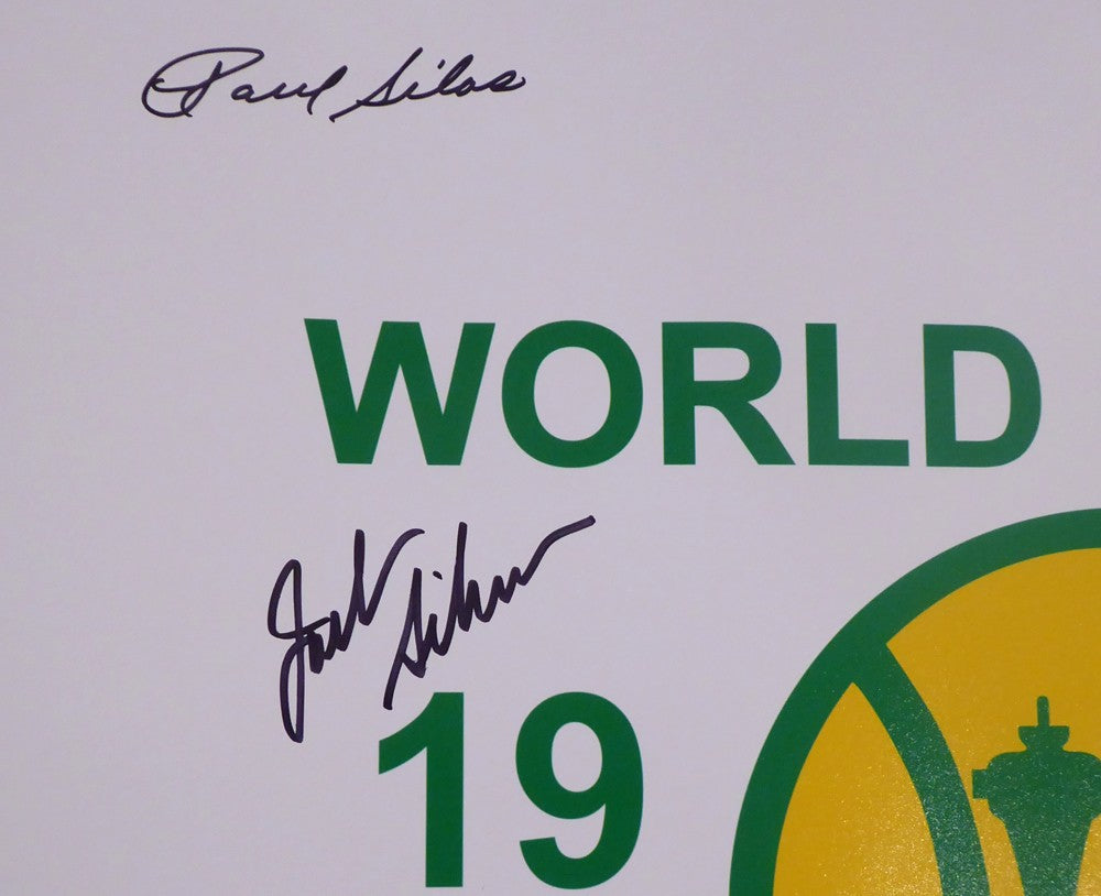 1978-79 NBA Champ Supersonics Auto 16x20 Photo 9 Sig Fred Brown, Lenny Wilkens