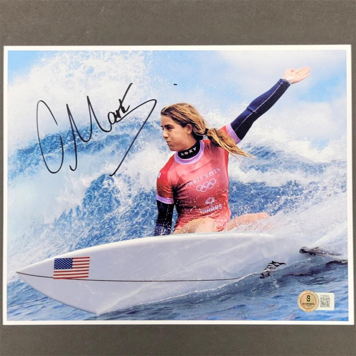 Caroline Marks signed 8x10 Photo USA Olympics Gold Surfer autograph~ Beckett BAS