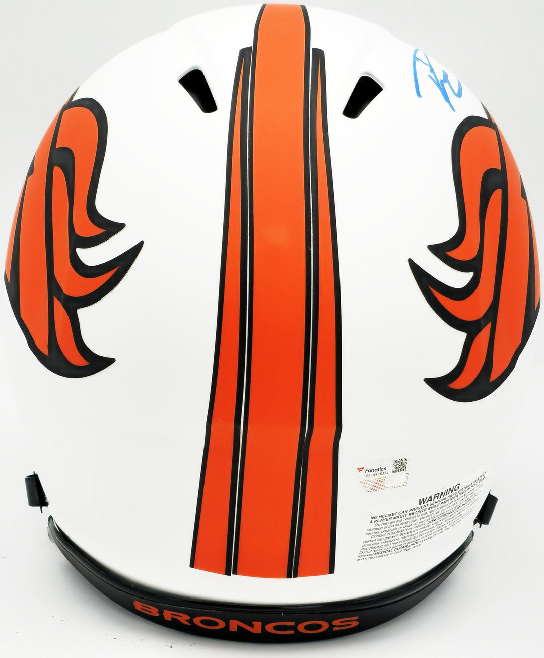 Russell Wilson Auto Broncos Lunar Eclipse White Full Size Auth Helmet Fanatics