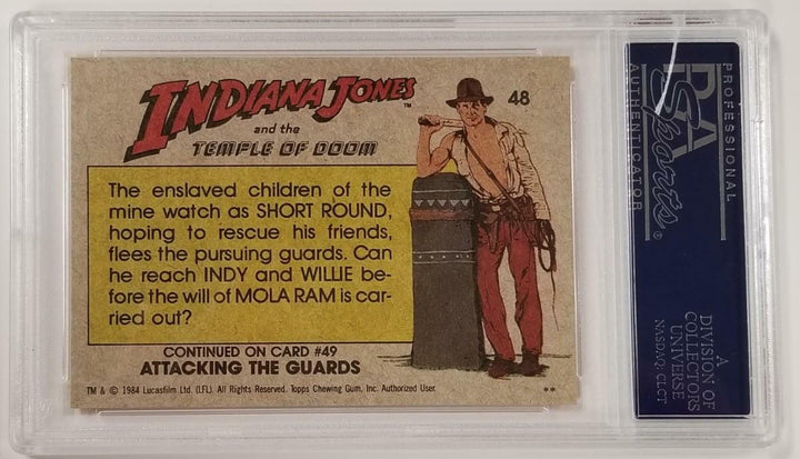 Jonathan Ke Quan signed 1984 Topps Indiana Jones #48 Rescue! Card ~ PSA/DNA