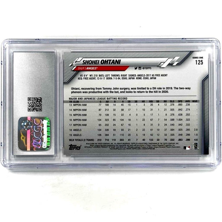 2020 Topps #125 Shohei Ohtani SP Gold Stars Complete Set parallel CGC 10 Gem