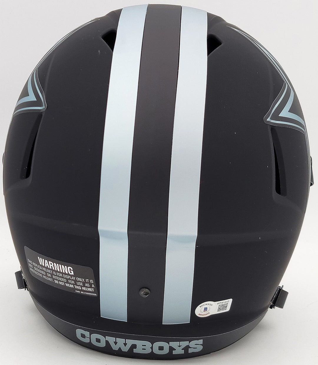 Ezekiel Elliott Auto Cowboys Eclipse Black Full Size Replica Helmet Beckett