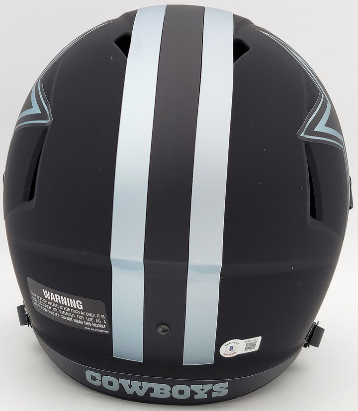 Ezekiel Elliott Auto Cowboys Eclipse Black Full Size Replica Helmet Beckett