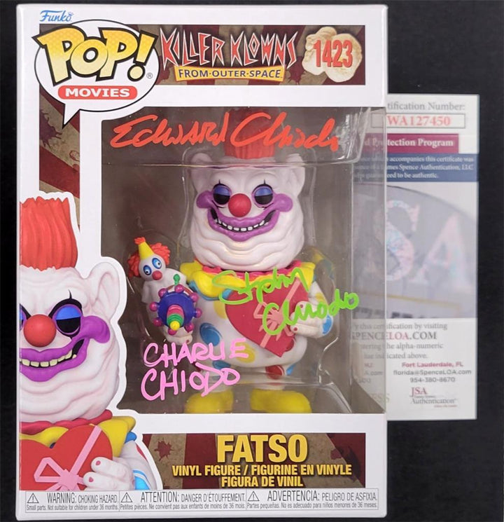 Chiodo Brothers signed Killer Klowns Fatso Funko Pop! #1423 autograph ~ JSA COA