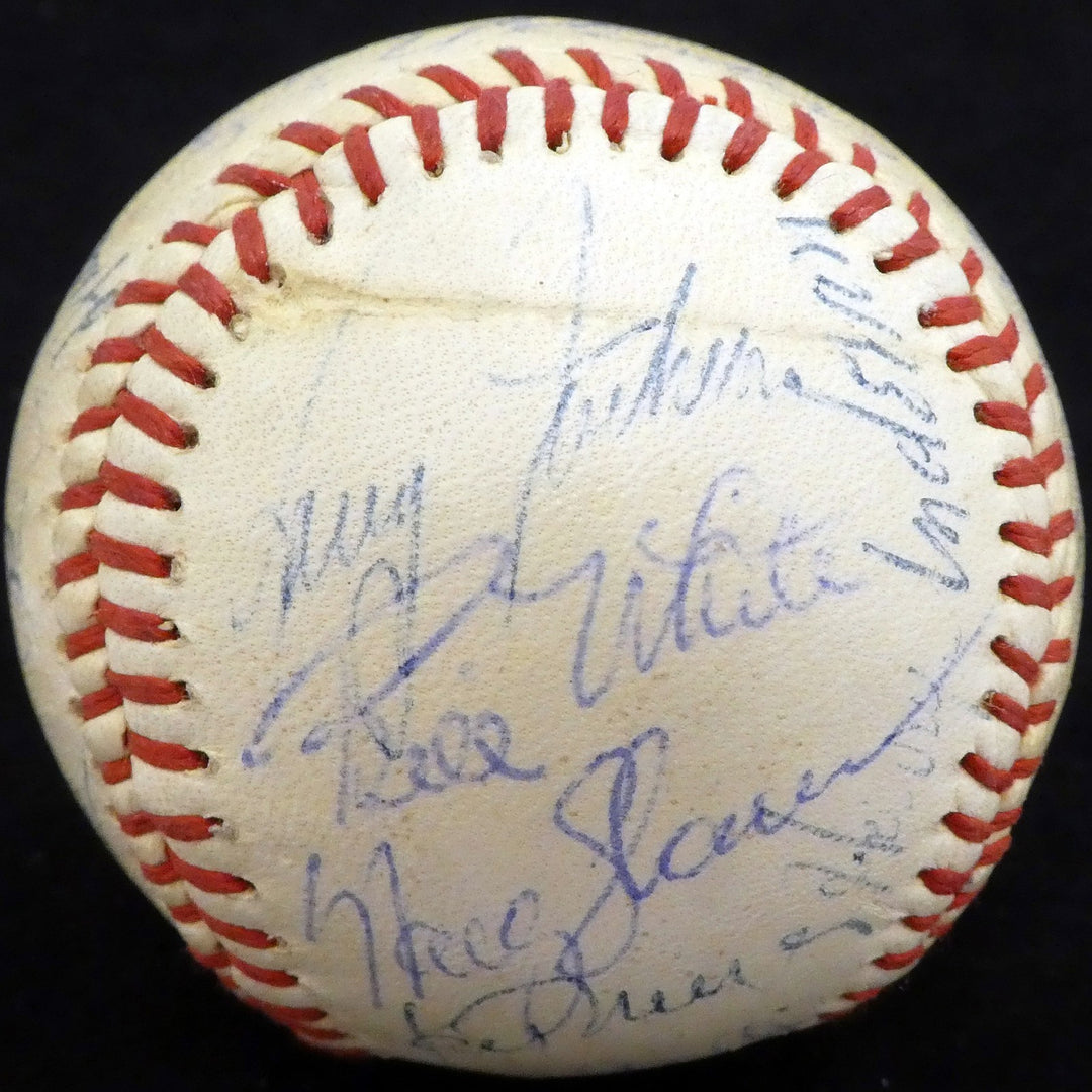 1960 Spring Training Signed Baseball With 28 Total Signatures Curt Flood Beckett