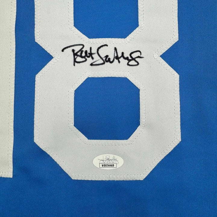 Autographed/Signed Bret Saberhagen Kansas City Light Blue Jersey JSA CO