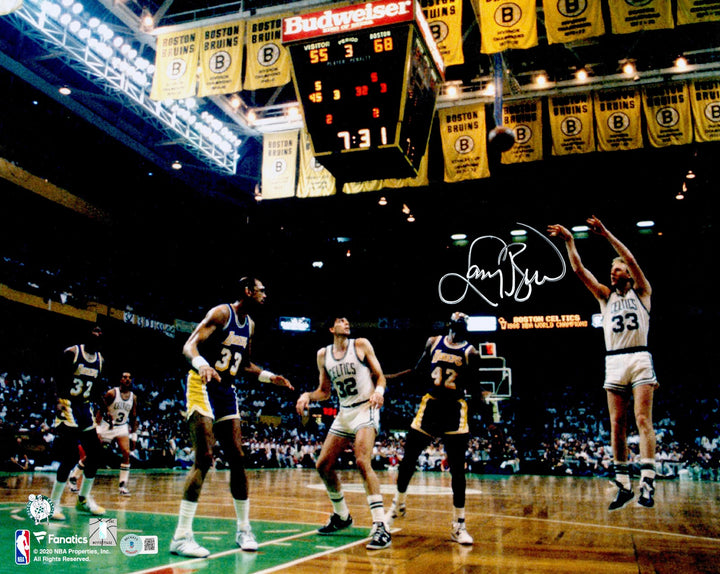 Larry Bird Signed 16x20 Photo Boston Celtics Beckett BAS Witness