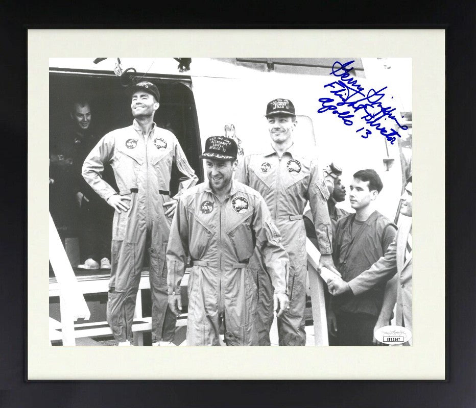 Gerald (Gerry) Griffin signed Apollo 13 Flight Director 8x10 Photo Framed - JSA