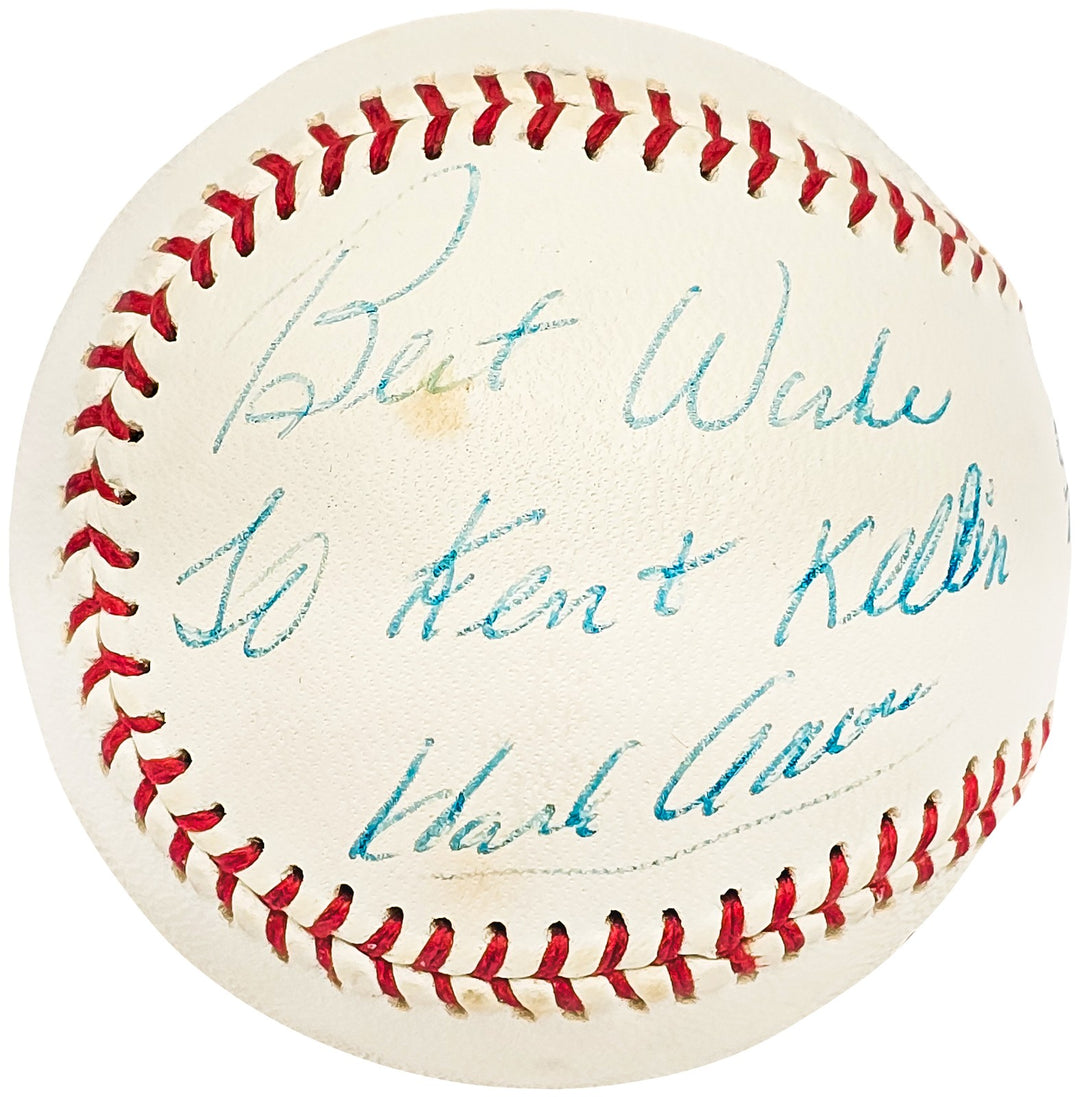 Hank Aaron Signed Wilson MLB Baseball Braves Vintage Signature Beckett