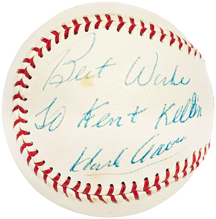 Hank Aaron Signed Wilson MLB Baseball Braves Vintage Signature Beckett