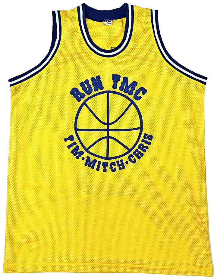 Warriors Chris Mullin, Tim Hardaway & Mitch Richmond Auto Jersey Run TMC Beckett