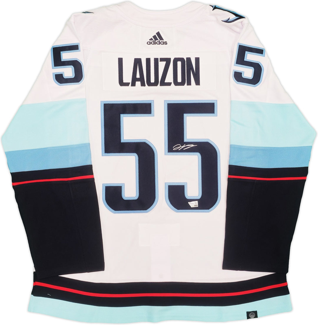 Kraken Jeremy Lauzon Auto White Adidas Jersey Size 54 Inaugural Season Fanatics