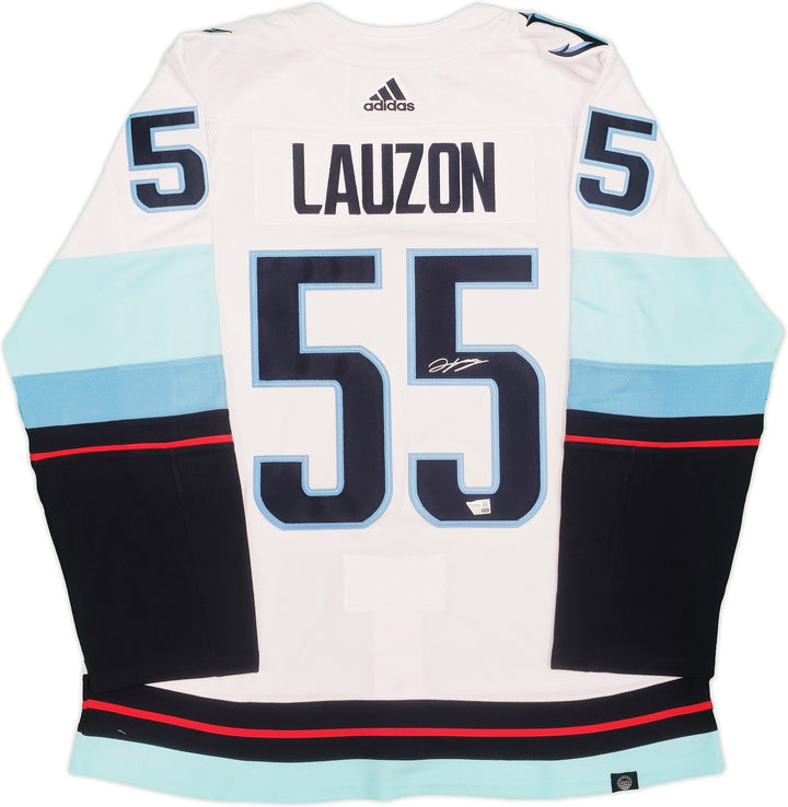 Kraken Jeremy Lauzon Auto White Adidas Jersey Size 54 Inaugural Season Fanatics