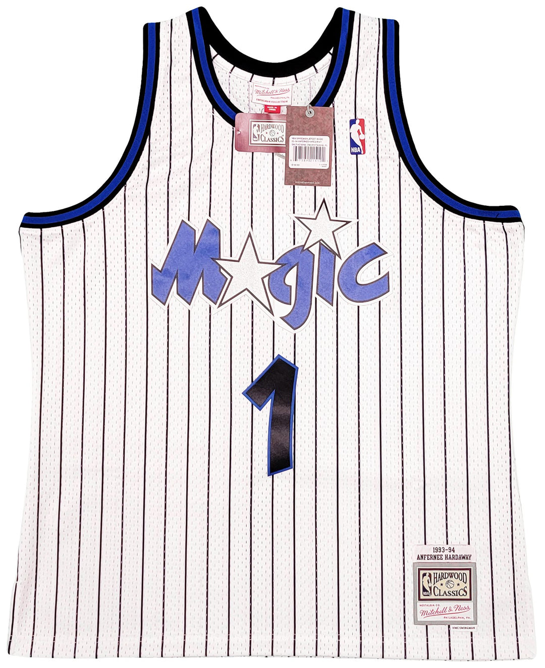 Magic Penny Hardaway Auto White Auth Mitchell Ness 93-94 Swingman Jersey XL PSA