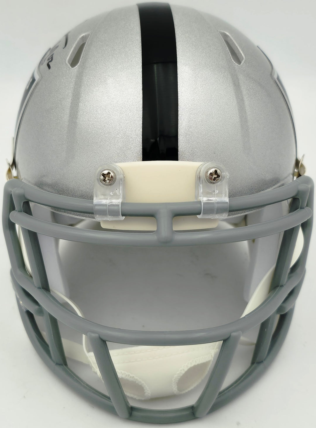 Dave Casper Signed Oakland Raiders Silver Speed Mini Helmet "HOF 02" Beckett Wit