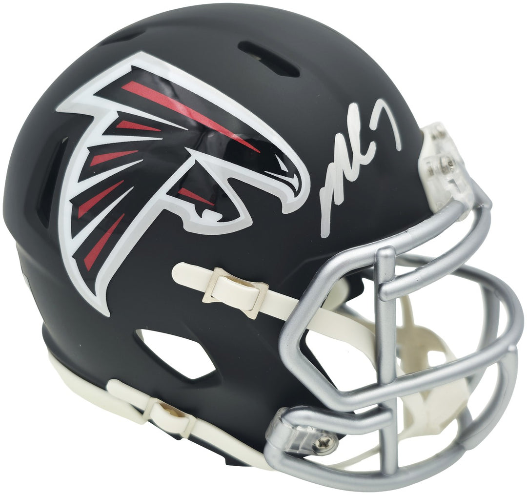 Michael Vick Signed Atlanta Falcons Black Speed Mini Helmet Beckett BAS Witness