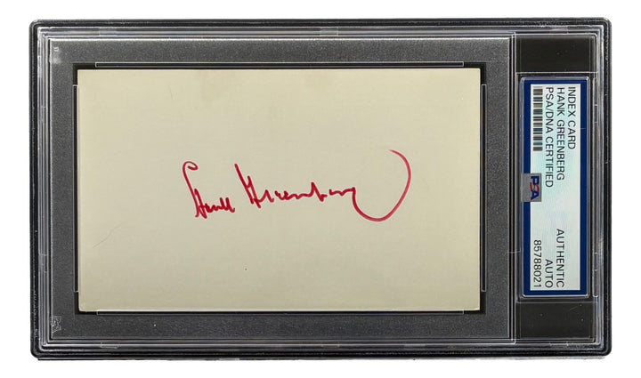Hank Greenberg Signed In Red Index Card Detroit Tigers 2 PSA/DNA