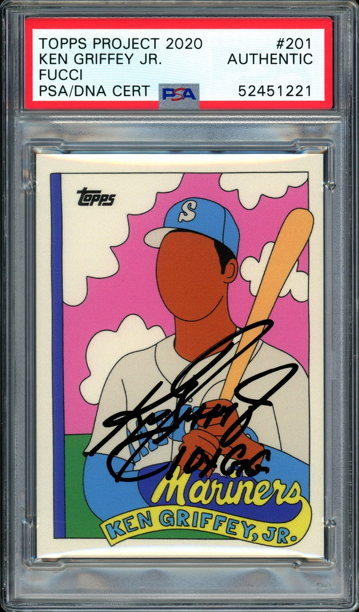 Ken Griffey Jr. Signed Topps Project 2020 Fucci Card 201 10xGG #1/1 PSA/DNA