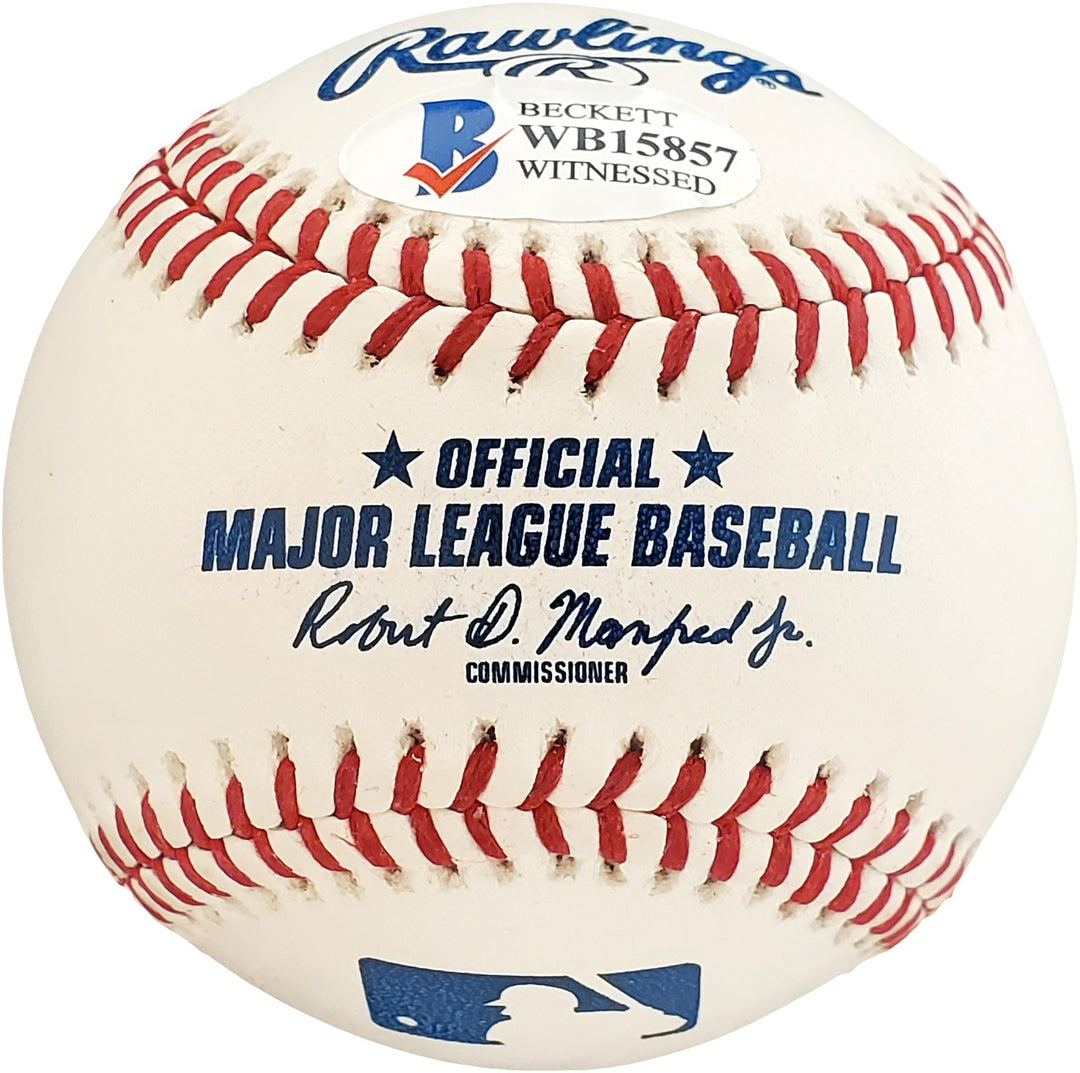 Sammy Sosa Signed Official MLB Baseball Chicago Cubs "3x 60 HR" Beckett BAS