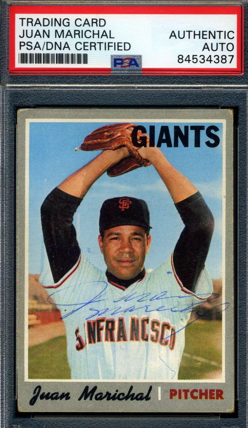 Juan Marichal PSA DNA Vintage Signed 1970 Topps Autograph