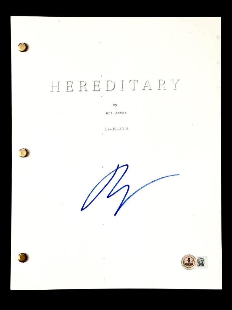 Ari Aster signed Hereditary full movie script autograph (C) ~ Beckett BAS