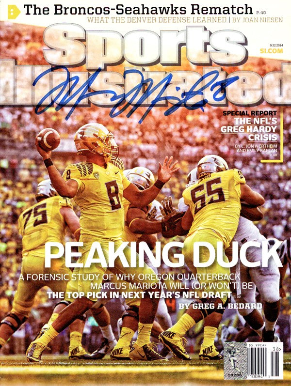 Marcus Mariota Signed Sports Illustrated Magazine Oregon Ducks MM Holo