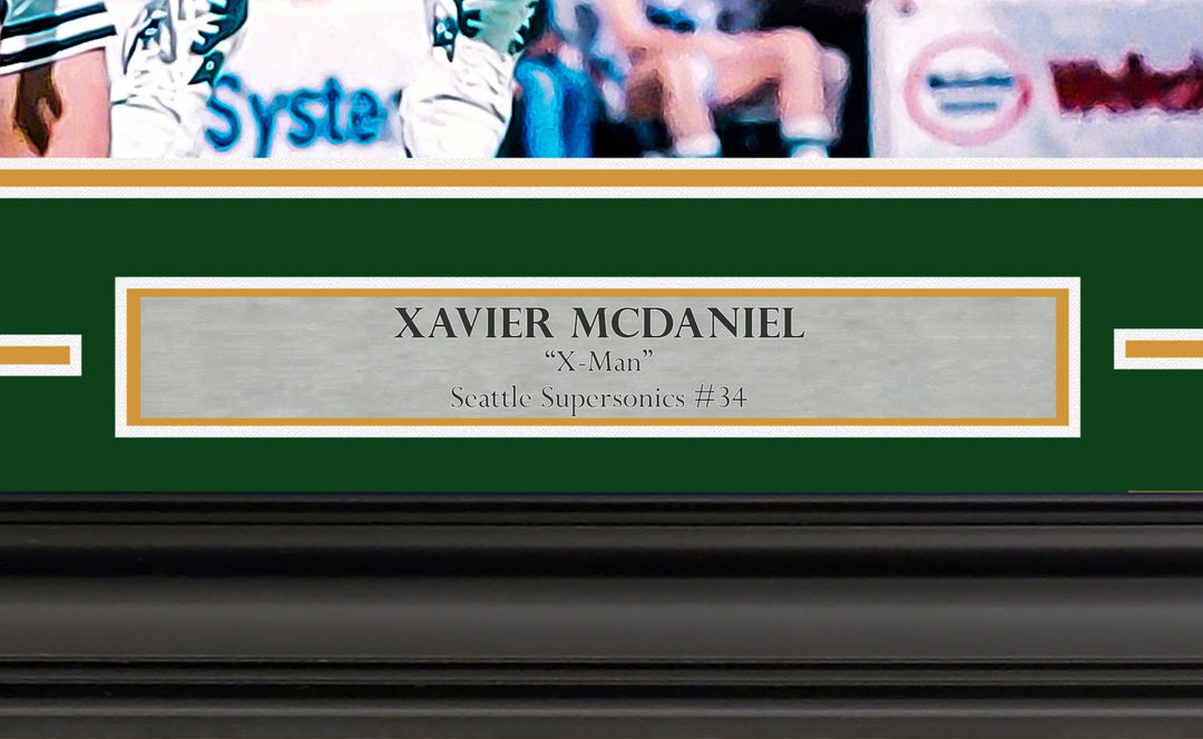 Xavier McDaniel Signed Framed 16x20 Photo Seattle Supersonics MCS Holo