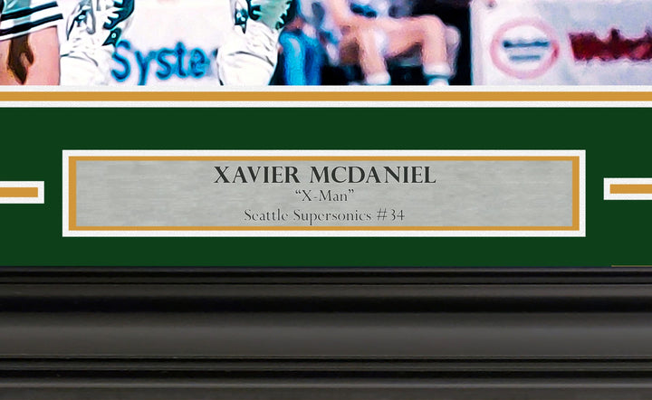 Xavier McDaniel Signed Framed 16x20 Photo Seattle Supersonics MCS Holo