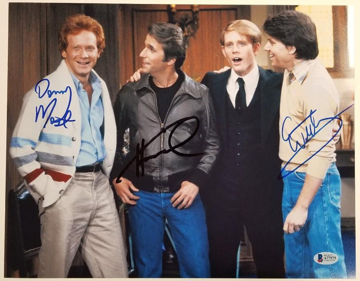 HAPPY DAYS Cast (3) Signed 11x14 Photo #3 Winkler Williams Most ~Beckett BAS COA