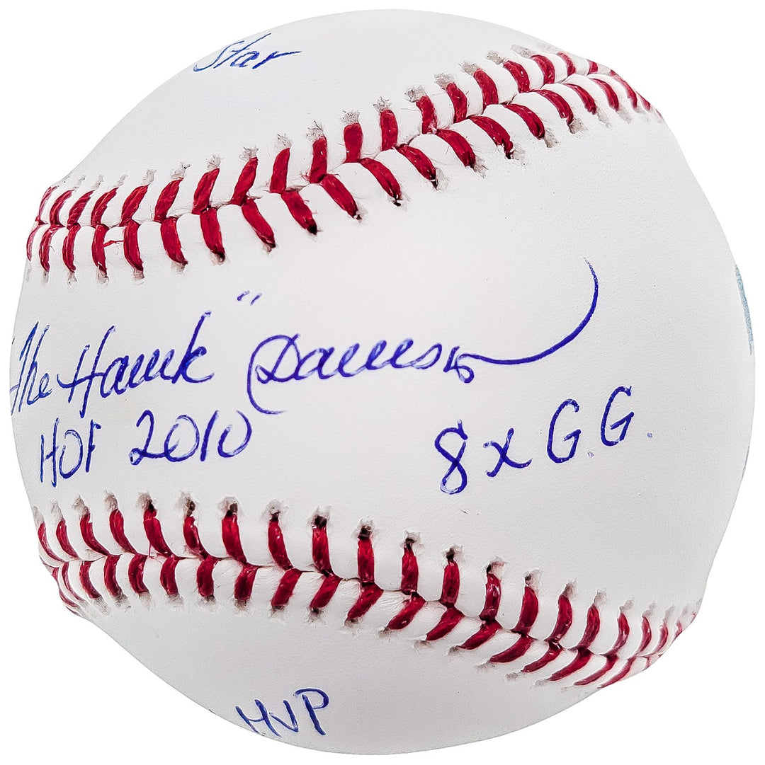 Andre Dawson Signed MLB Baseball Montreal Expos Statball 6 Stats Beckett