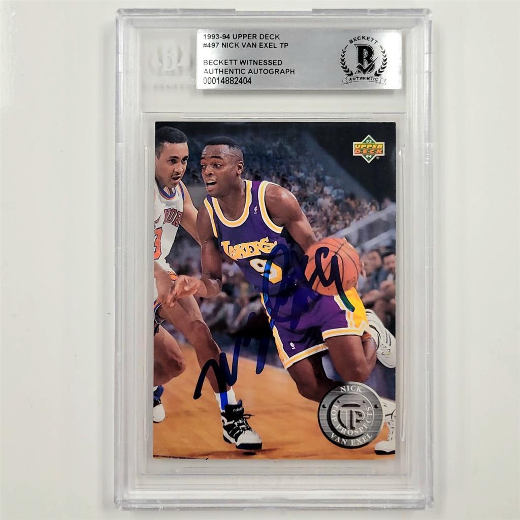 Nick Van Exel autograph signed 1993-94 Upper Deck UD RC rookie BGS BAS Auto