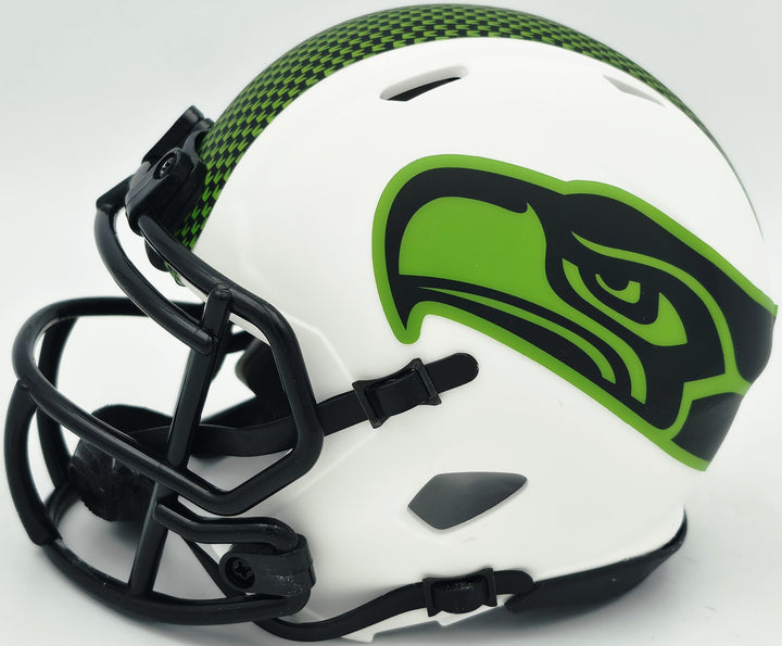 Zach Charbonnet Signed Seahawks Lunar Eclipse White Speed Mini Helmet MCS Holo