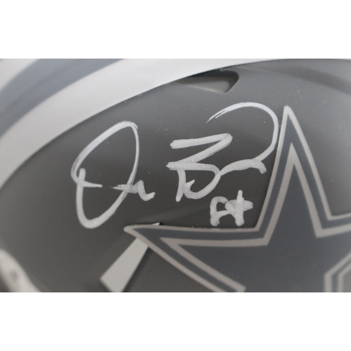 Dez Bryant Autographed Dallas Cowboys Slate Mini Helmet Beckett Witness 55041