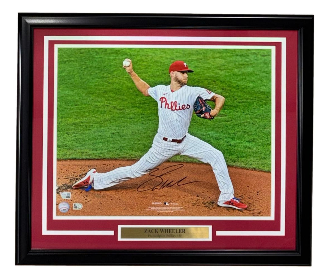 Zack Wheeler Signed Framed 16x20 Philadelphia Phillies Photo 2 Fanatics