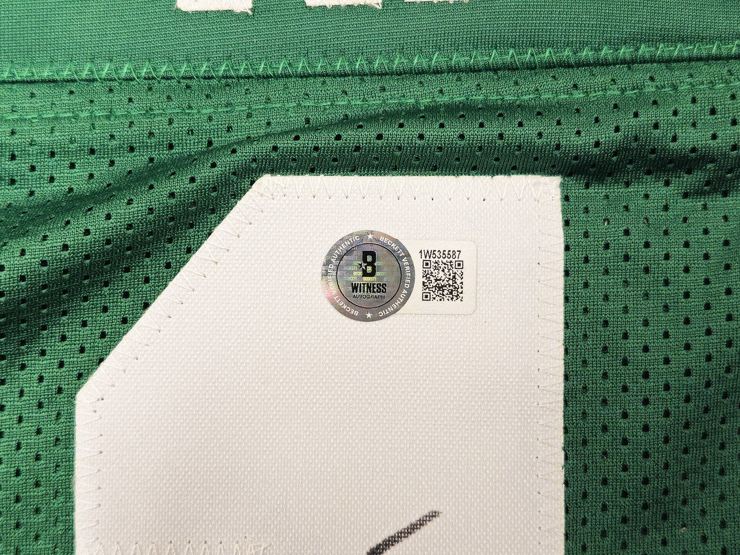 New York Jets Joe Namath Signed Green Jersey Beckett Wit